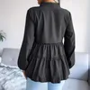 Chemisiers pour femmes femmes printemps été Style chemises en mousseline de soie dame décontracté à manches longues col en V hauts solides Blusas Mujer Drop