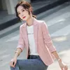 Frauen Anzüge Vintage Stilvolle Plaid Jacke Dünne Koreanische Casual Kragen Langarm Arbeit Büro Dame Alle-spiel Blazer frauen