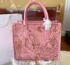 New Designers borse per la spesa designer di lusso tote borsa da donna stampa di alta qualità fiori borse con cerniera borse rosa borsa in pizzo intrecciato a mano