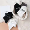 Kadın Çorap lolita fırfırlı fırfır sevimli dantel kawai japon yumuşak kız lüks bowknot örgü zarfı Socken Beyaz Siyah Toptan