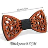 Bow Ties Unisex Wooden Moustache Tie Hollow Out Carved Retro Neck Adjustable Vintage Fashion Women Men High Quality