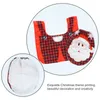 Toilet Seat Covers Cover Rug Pads Rugs Santaset Holiday Snowman Mat Christmas Shower Floor Bath Decorkit Tank Lid Bathroom