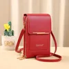 Sacs de soirée Solide Couleur PU Cuir Bandoulière Pour Femmes 2022 Femme Épaule Simple Sac Lady Mini Touchable Téléphone Sacs À Main Et Sac À Main