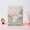 B6 Girl Diary Color Pages Illustration Magnetic Button Cute Animal Notebook Student Planner Agenda Notepad Book 192