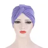 Ethnic Clothing Women Muslim Turban Hijab Folding Cross Knotted Hair Ribbon Scarf Elastic Head Wrap Headwear Bandanas Lady Hats Beanie Arab