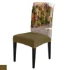 Chair Covers Spello Town Flower Street Dining Cover 4/6/8PCS Spandex Elastic Slipcover Case For Wedding El Banquet Room