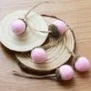 Juldekorationer 6st Xmas Tree Wool Felt Acorn Pine Cones Diy Pendant Hanging Ornament Dekor Hem År Party Creative Kids Gifts