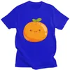 Heren t shirts cartoon oranje creatief ontwerp print mannen en dames straat hetzelfde t-shirt pure katoenen ronde nek 14 kleur 2022 zomertrend top