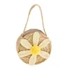 Storage Bags Kids Mini Shoulder Bag Children Straw Purse Weaving Messenger Handbags Girls Summer Beach Flower Rattan