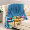 Blankets Ice Cream Couch Throw Blanket For Bed Cute Bedroom Decoration Fluffy Soft Sofa Summer Bedspread The Decorative Fleece
