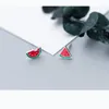 Stud -oorbellen delicaat schattig voor vrouwen fruit Watermelon stijl zomer oor accessoires zilver 925 earlobe piercing fijne sieraden geschenken