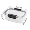 Storage Bottles Household Microwave Lunch Box Kitchen Container Square Sealed Transparent Plastic Supplies