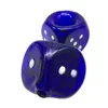 2023Whosale Glass Smoking Pipe Dice Shape Design Glass HandBlown Hand Pipes Blue Color Customization Available Herb Burner Tobacco Rig 10cm Length