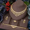 Brincos de colar Jóias africanas para mulheres de casamento de zircão de casamentos Brincho de noite cúbica de zircônia cúbica