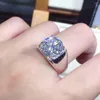 Уважаемые кольца солицарская лаборатория 5CT Lab Moissanite Ring Silver Color Обещание