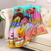Blankets Ice Cream Couch Throw Blanket For Bed Cute Bedroom Decoration Fluffy Soft Sofa Summer Bedspread The Decorative Fleece