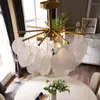 Chandeliers Luxury Postmodern LED Chandelier Lighting E27 Gold Bubble Glass Hanging Lamp For Living Room Restaurant Villa Lobby AC90V - 260V