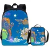 Schooltassen Axie Infinity Backpack Boys Girls With Lunch Box Kids Game Cartoon Travel Schooltassen en Cooler Bag Suit