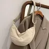 Bolsas de noite Design simples Mulher Mensageiro Bolsa de Moda Lady Nylon Tramp Pequeno ombro Bolsa de pano de pão feminina