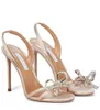 Top Luxe Amara Sandals schoenen voor vrouwen Faux Pearl-verrijkt leer Strappy Naakt Zwart Wit Hoge Heel Lady Slipper Mules 35-43