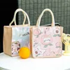 Storage Bags Imitation Cartoon Bag Lunch Box Cute Female Canvas Elementary School Student Portable Office Worker