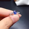 Кластерные кольца Ring Natural Real Sapphire 925 серебряный серебряный серебряный