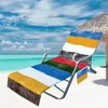 Stol täcker geometrisk stripserie Summer Beach Handduk Portable Outdoor Garden Recliner Microfiber Lounge
