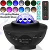 Färgglada stjärnhimmelprojektor Light Bluetooth USB Voice Control Music Player Högtalare LED Night Light Galaxy Star Projection Lamp310q