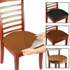 Housses de chaise 4/8 pièces housses élastiques adaptées pour oblong/carré/rond universel amovible lavable décor salle à manger