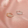 الأقراط الخلفية 1pc Zircon Zircon Crystal Hollow Ear Cuff for Women Metal No Percted C Shape Clip Encling intage encuff Jewelry