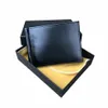 Herr pl￥nbok 2021 l￤der pl￥nb￶cker Business Men Purse European Style Card Holder With Black Box Dust Bag2795