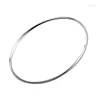 Bangle Kinitial Round Single Circle Armband For Women Simple Charm Thin Armband Fashion Jewelry Wholesale Kvinnlig gåva