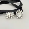 백업 귀걸이 2022AR 유럽과 미국의 패션 쥬얼리 크기 타원형 크리스탈 다이아몬드 진주 귀걸이 여성을위한 기념일 선물