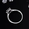 Eheringe Apaison 925 Sterling Silber Farbe 1ct Platz Moissanit Für Frauen Engagement Party Edlen Schmuck Mit Box Großhandel