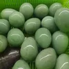 Decorative Figurines 1pcs 4-5cm Green Aventurine Quartz Egg With Natural Bell Chakra Healing Crystal Reiki Stone Carved