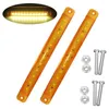 Wszystkie kółki terenowe 2PCS żółte 12 -LED LED LED LIDY LIGET LAMPĘ LAMPĘ Oświetlenie 24 V Parking dla przyczep