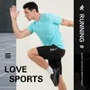 Koşu Formaları Naylon Erkekler Yaz T-Shirt Sıradan Açık Dış Mekan Gevşek Spor Hızlı Kuru Nefes Alabaç Tişörtleri Eğitim Üstleri