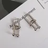 Hoop Earrings 925 Sterling Silver U-Shape For Women Creative Fine Jewelry Prevent Allergy S-E1369