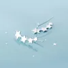 أقراط LN34 Real 925 Sterling Silver Star ear متسلق للنساء زاحف لطيف