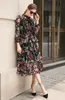 Runway Dresses Dress Early spring new style bohemian romantic floral long sleeve waist closing fairy dress Women's Clothing