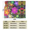 毛布フランネル毛布花の花の装飾的なウルトラソフトマイクロフリースバスローブソファベッド旅行ホーム春秋
