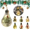 クリスマスの装飾導かれたボールライトは木の結婚式の家の屋内装飾透明な飾りプラスチック電球のための防水