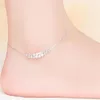 Bracelets de cheville KOFSAC bijoux de pied à la mode en argent Sterling 925 pour femmes Double couche 18 perles Bracelets fille accessoires de fête cadeau