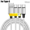 Type c usb Cables 1m 2m 3m micro fabric Braided Metal Alloy Cable For Samsung Huawei Xiaomi Tablet PC Mp3 charging cord