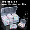 Förvaringslådor 12 Pack Plastic Clear Box Organizer Small Case Containrar Toy Ring Smycken Makeup Craft Container