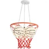 Pendant Lamps Led Basketball Chandelier Hanging Lamp Children Room Boy Girl Bedroom Living Study Kitchen Eye Protection Lighting