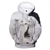 Heren hoodies kawaii samoyed mannen/vrouwen/kinderen herfst lente grappige casual sweatshirts 3D print pullovers