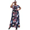 Vêtements ethniques été vêtements africains grande taille impression robe décontracté lâche européen plage vacances Costume fête Mini robes YS2060