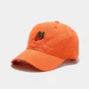 Çilek Nakış Beyzbol Kapağı Düz ​​Renk Pamuk Meyve Şapka Hip Hop Kapakları Kadın Güneş Koruyucu Güneş Şapkaları