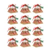 Gift Wrap Cute Christmas Party Santa Claus Dessert Packing Box Triangle Eco Paper Candy Bakery Biscuits Friendly Case Cake X4R7